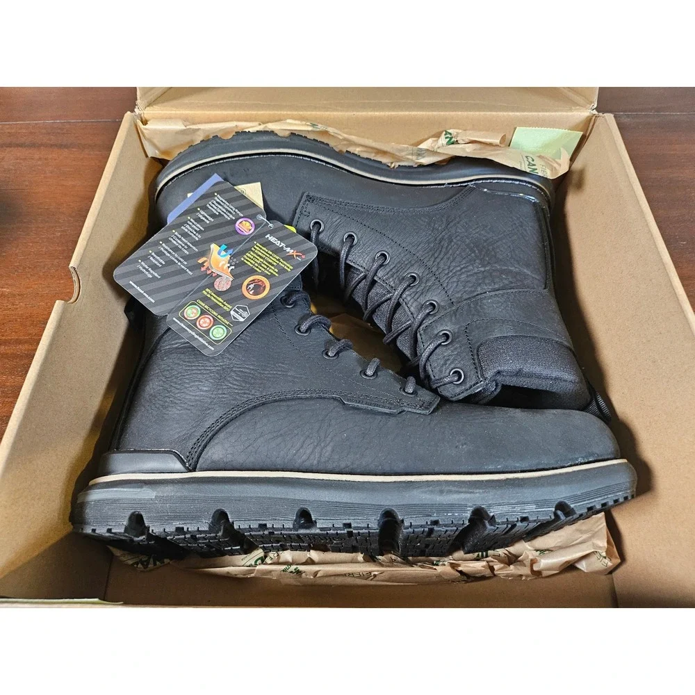 Kamik Brody L Winter Boots Men 11 Black Waterproof Insulated Leather WK0036 BLK